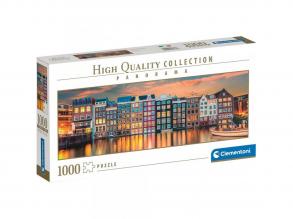 Buntes Amsterdam HQC 1000 Teile Panorama-Puzzle - Clementoni