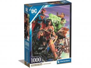 DC Comics: Justice League 1000 Teile Kompaktpuzzle 50x70cm - Clementoni