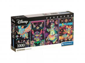 Disney: Neonfiguren 1000 Teile Panorama-Puzzle 98x33cm - Clementoni