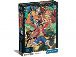 One Piece anime 1000 Teile kompaktes Puzzle 50x70cm - Clementoni