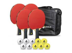 Joola Quattro Tischtennisschläger und Ball Set in Aufbewahrung - Spartan