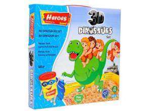 Kinetic Sand: Heros Dinosaurier-Sandknete-Set mit Zubehör 500g