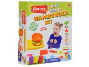 Spielknete: Heroes Hamburger Knete Set 7tlg.