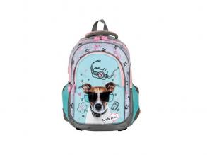 My Little Friend Katze & Hund runde Schultasche, Rucksack 40x28x18cm