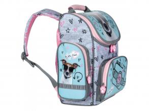 My Little Friend Katze & Hund ergonomische Schultasche, Rucksack 35,5x27,5x16cm