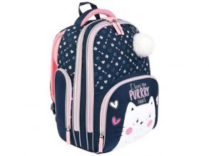 Kitty Premium Schulranzen mit zwei Fächern, Rucksack 37x20x31cm