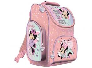 Minnie Mouse rosa anatomische Schultasche, Rucksack 35x25x15cm