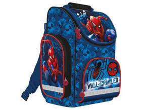 Spiderman Muster blau anatomische Schultasche, Rucksack 35x25x15cm