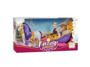 Fantasy Carriage Fabelhafte offene Kutsche mit Pferd und Puppe