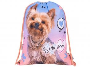 St.Right Grey Yorkie Turnbeutel, Sporttasche 43x32cm