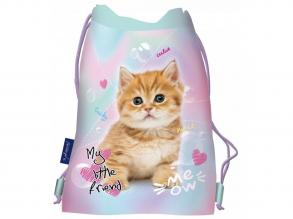 MY Little Friend - Pastell Kitty Kitty Muster Turnbeutel, Sportbeutel 43x32cm