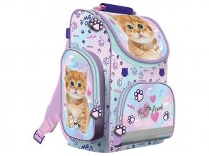 My Little Friend - Pastell Kitty Kätzchen ergonomische Schultasche, Rucksack 35,5x27,5x16cm