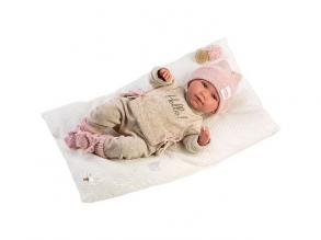 Llorens: Mimi neugeborenes 40cm weinendes Baby mit Decke