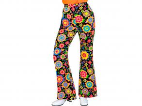 60er JAHRE DAMENHOSE colorful flowers KOSTÜM FÜR DAMEN