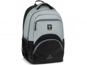 Ars Una: Esche schwarz-grau ergonomische Schultasche, Rucksack 33x45x24cm