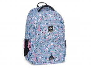 Ars Una: Pearl Blossom Blue ergonomischer Rucksack mit Blumen 33x45x24cm