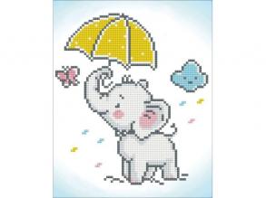 Diamond Dotz: Diamant-Stickerei-Puzzle - Baby-Elefant