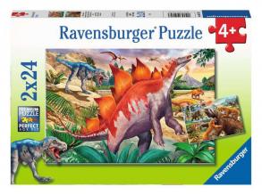 Puzzle 2x24 Teile - Wilde Tiere