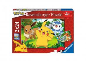 Puzzle 2x24 Teile - Pokemon