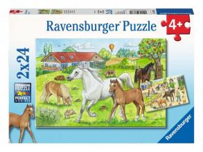 Puzzle 2x24 Teile - Pferdehof