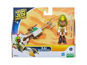 Star Wars: Die Abenteuer der jungen Jedi - Kai Brightstar Figurenset mit Wagen 7,5cm - Hasbro