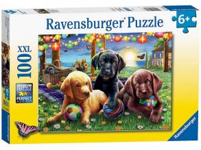 Puzzle 100 Teile - Picknick mit Hund