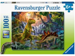 Puzzle 100 Teile - Dinosaurier-Oase