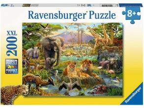 Puzzle 200 Teile - Tiere der Savanne