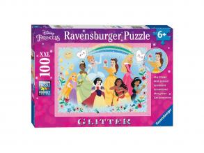 Disney Prinses Glitzerpuzzle, 100 Teile XXL