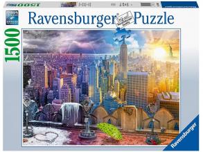 Puzzle 1500 Teile - New York im Winter und im Sommer