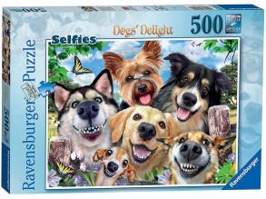 Puzzle 500 Teile - Hunde-Selfies