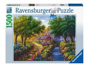 Puzzle 1500 Teile - Haus am Fluss