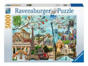 Puzzle 5000 Teile - Großstadt-Collage