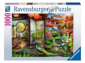 Puzzle 1000 Teile - Japanischer Garten, Teehaus