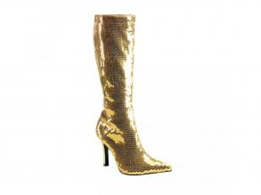 Pailletten Stiefel, gold