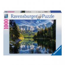 Eibsee und die Zugspitze mit Wetterstein-Gebirge, 1000pcs.