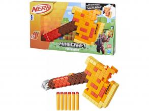 Nerf: Minecraft Firebrand Fackel Schwamm Pistole Set mit 6 Runden - Hasbro