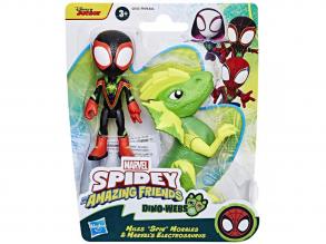 Spidey und seine wunderbaren Freunde - Miles Morales und Electrosaurus Dino-Mesh Action Figur Set Hasbro