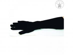 Satinhandschuhe, schwarz, 36cm