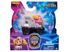 Paw Patrol The Super Movie: Pup Squad Racers Skye Minifigur mit Fahrzeug - Spin Master