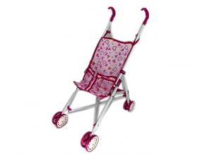 Rosa Teddybär Kinderwagen mit Metallrahmen faltbar 52x48x26cm