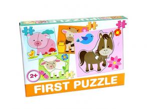 Baby-Puzzle mit Haustieren - D-Toys