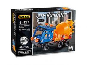 City Building: Zerlegbarer Betonmischwagen 81-teiliges Set