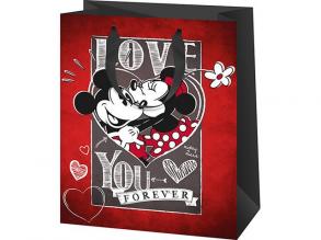 Mickey und Minnie Maus Muster exklusive Geschenktüte 18x10x23cm