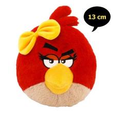 Angry Birds Mädchen Plüsch, macht Lärm, 13 cm, rot