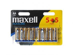 Maxell: Alkaline Bleistiftbatterie 1,5V AA LR6 5+5 Stück in Blisterpackung