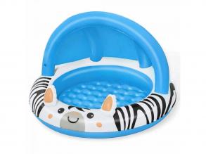 Bestway: Safari Sun Zebra Planschbecken mit Sonnenschirm ? 97 x 66 cm