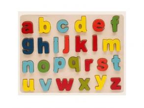 Buntes Holzpuzzle mit ABC-Buchstaben, 26-teiliges Set