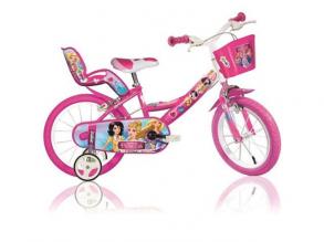 Prinzessin rosa Kinderfahrrad in Größe 14 - Dino Bikes Fahrräder