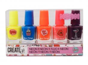 Kreiere es! Neon Nagellack 5 Stück/Packung